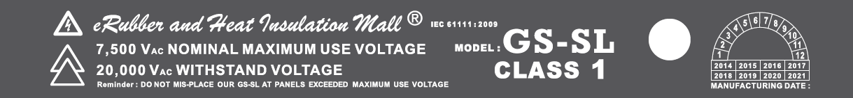 medium voltage insulation rubber mat label