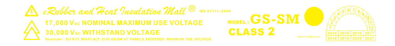 non conductive rubber mat label